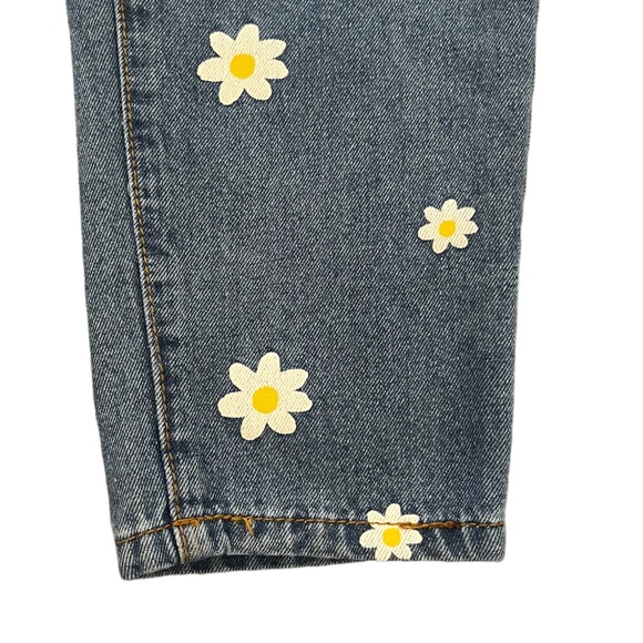 High Waist Daisy Print Mom Jeans Size 9 Excellent Pre-owned Condition - Picture 10 of 10
